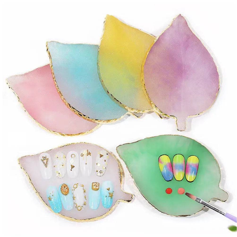 Eyelash Glue Pallet Jewelry Nail Display Necklace Ring Earring Display Painted Palette Tray Resin Holder Pallet