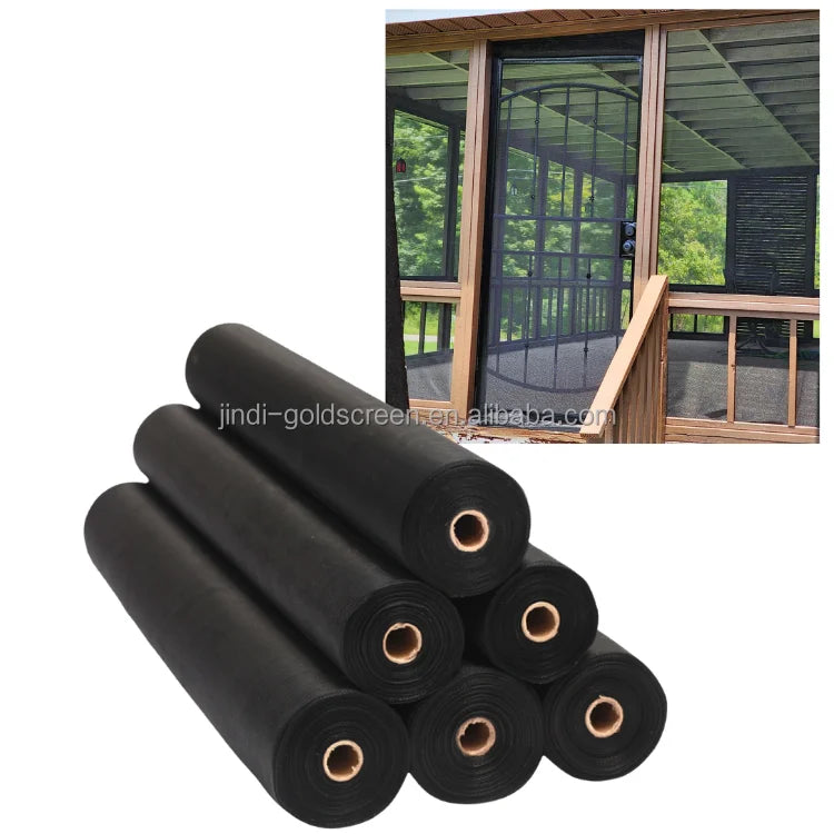 JINDI Modern Fire Resistant PVC Coated Fiberglass Mesh Mosquito Screen Invisible Easy Installation 5-Year Warranty for Sliding