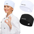 Cooking Beanie Uniform Japanese Adjustable Breathable Logo Black Make Restaurant Custom Kitchen Chef Hats
