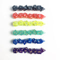 Acrylic Custom Cube TRPG 7pcs Per Set Dice Polyhedral 20 Sided Faces DND D&d Pearl Starry Color Wholesale Dice Plastic Dice Sets