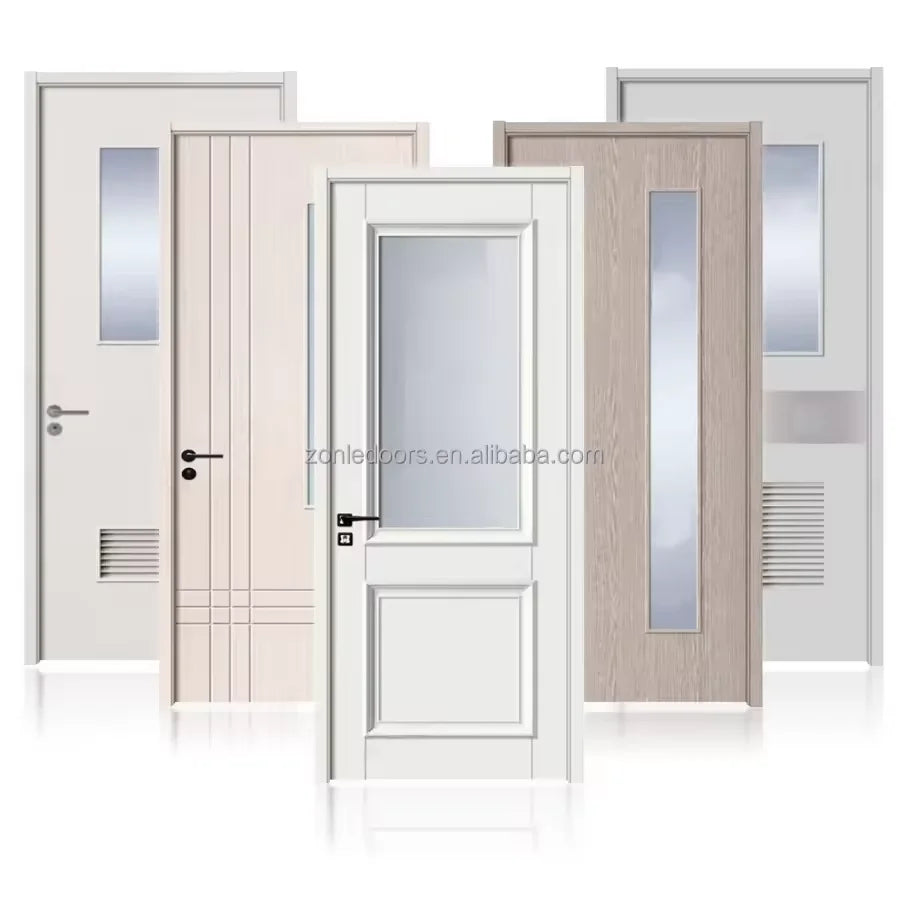 Customized Sound Insulation Wpc Interior Doors Waterproof Wpc Exterior Door for Hotel Houses with Smart Lock