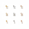 Korean Hot Selling Pearl Ear Bone Screw Piercing Ball Ear Accessories Natural Simple White Pearl Earring Stud for Women