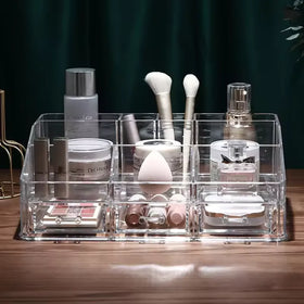 2024 Acrylic Makeup Organizer for Cosmetic case Brushes Lipstick Eyeshadow Plastic Dresser Makeup Storage Organizer Box