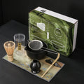 7PCS Matcha Whisk Set Ceramic Bowl Bamboo Whisk Stainless Sifter Ceramic Whisk Holder Scoop Exquisite Matcha Kit With Spout