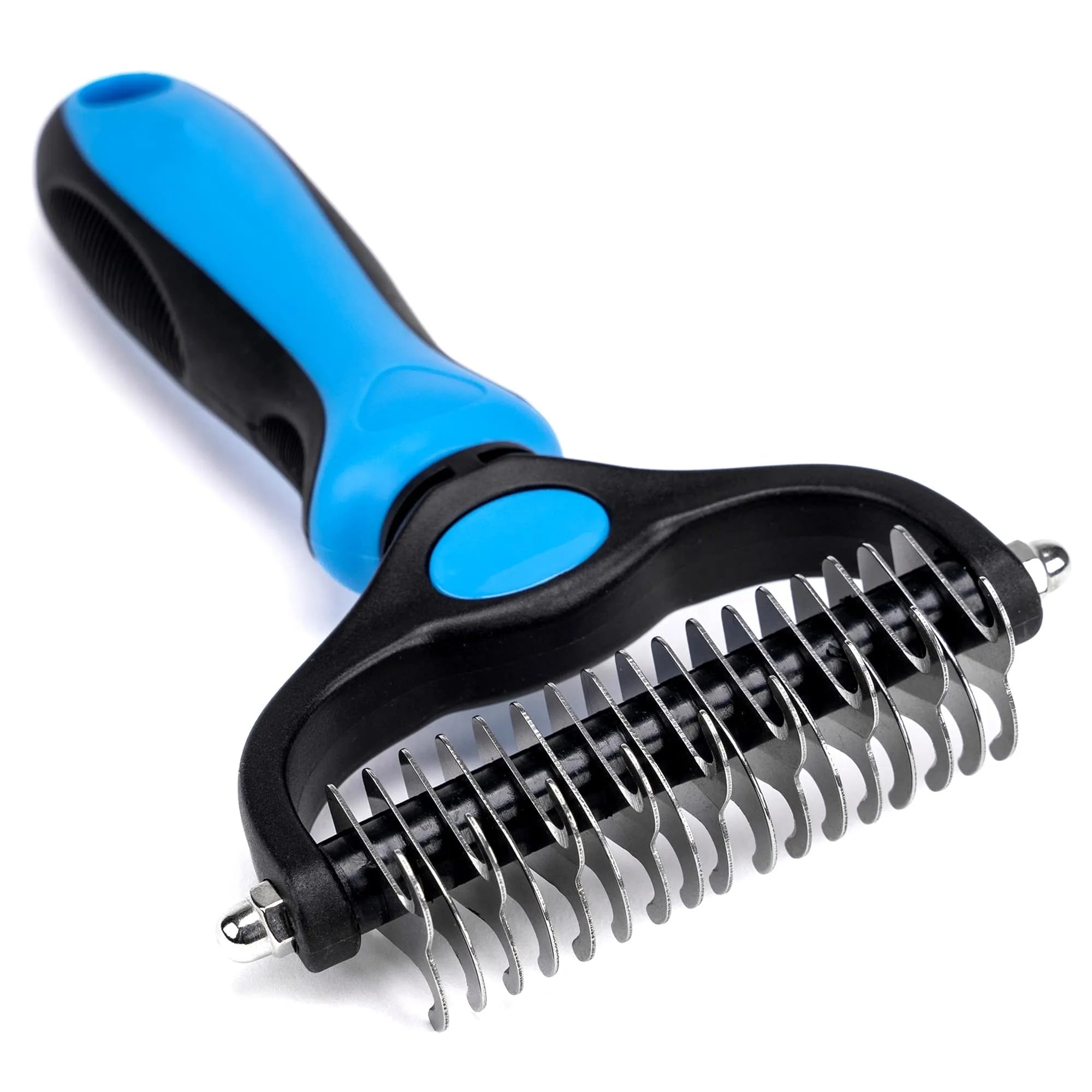 Hot Sale Double Sided Dog Grooming Brush Shedding and Dematting Undercoat Rake Comb for Cats and Dogs Pet Grooming Tools