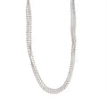 925 Sterling Silver Three-layer Glitter Bead Necklace Female 2021 New Minimalist Ins Design Temperament Neck Chain