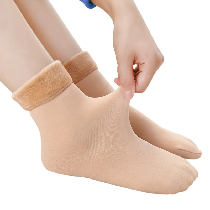 Wholesale Winter Warmer Women Thicken Thermal Wool Cashmere Snowing Socks Velvet Boots Floor Socks