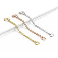 Wholesale 925 Sterling Silver Chains Gold Plated Bracelet Necklace Extension Chain Tail Chain for Jewelry Making