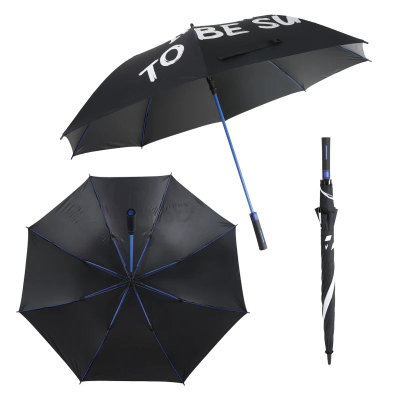 Cheap Blue Black Business Car Umbrella with logo Auto for Deign of Pub