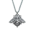 Vintage Insect Hawkmoth Moth Butterfly Pendant Necklace for Women Jewelry Gift