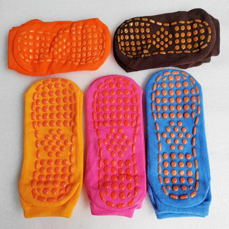 Cotton Non Slip Socks Colorful Unisex for Indoor Trampoline Park Use Children and Adults