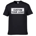 Wholesale Men's Casual Classic Cotton T-Shirt Comfortable Knitted Fabric Customizable Logo Printed on Demand