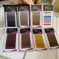 Wholesale Brown Eyelash Extensions Color Lashes Dark Brown Russian Volume Lashes Extensions Korean Pbt Fiber Brown Lashes