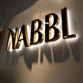 Outdoor Store Front Sign Custom 3D Stainless Steel Channel Letters Sign Logo Gold Signage Electronic Sign