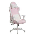 HOBOT Custom Pink White Leather Racing Gaming Chair Ergonomic with Adjustable Height Cooling Metal Nylon PU Massage Features
