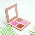 Wholesale High Pigmented DIY 4 Colors Blush Highlight Palette Vegan Private Label