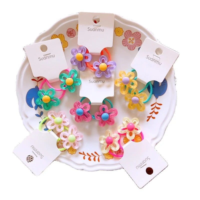 Flower Hair Tiessweet Normal Ponytail Holders for GirlsTeens and Women