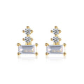 CZCITY Women Jewelry Vintage Unique Statement Cubic Zirconia Tiny Stud 925 Sterling Silver Earings for Woman 2024