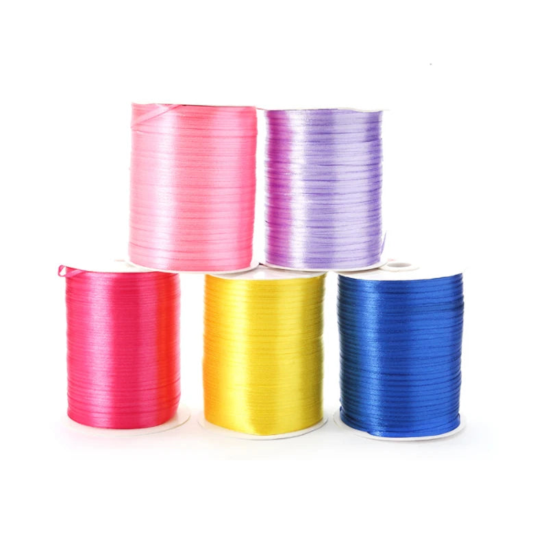 China Suppliers Eco-Friendly 10mm Wide in Stock Customized Colors Plain Silk Polyester Satin Ribbon for Garment Labels