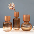 Direct Factory Sale Nordic Luxury Art Deco Style Morandi Glass Vase Crystal Glass Tabletop for Wedding & Home Decor for Hotels