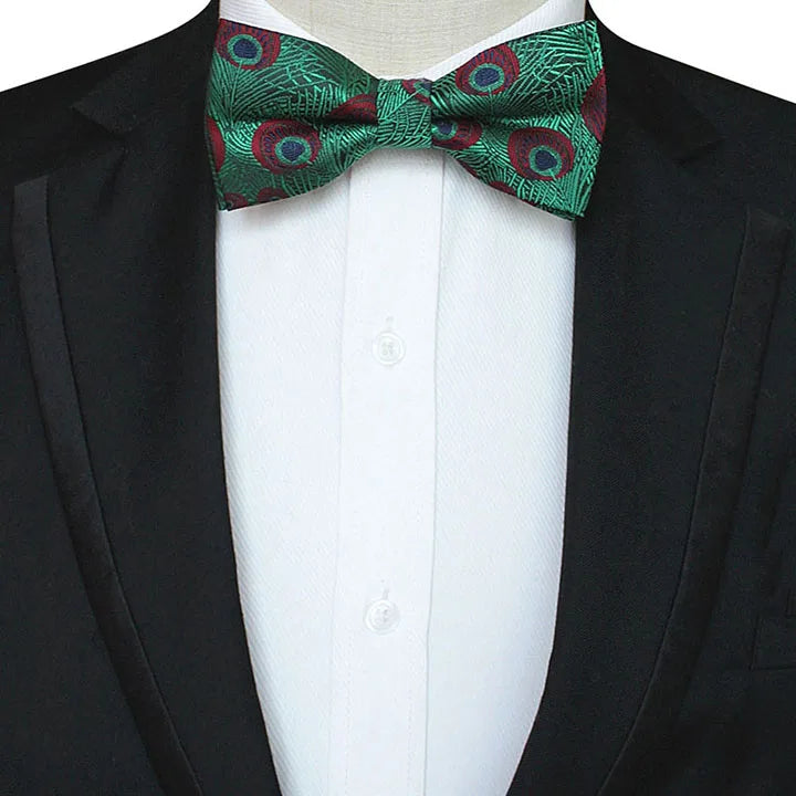 Men Silk Bowtie Skinny Ties Jacquard Woven Peacock Fashion Business Suit Wedding Party Gravata Bowtie Male Dress Shirt Bow Tie