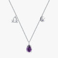 925 Sterling Silver Fashion Fine Jewelry Signs of Zodiac Libra Symbol Brand Charms Pendant Link Chain Necklace