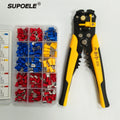 HS-D1 Steel Metric Multi-Function Hand Crimping Tool Pliers 0.2-6.0mm Wire Stripper Cutter 280PCS Insulated Terminal Block OEM