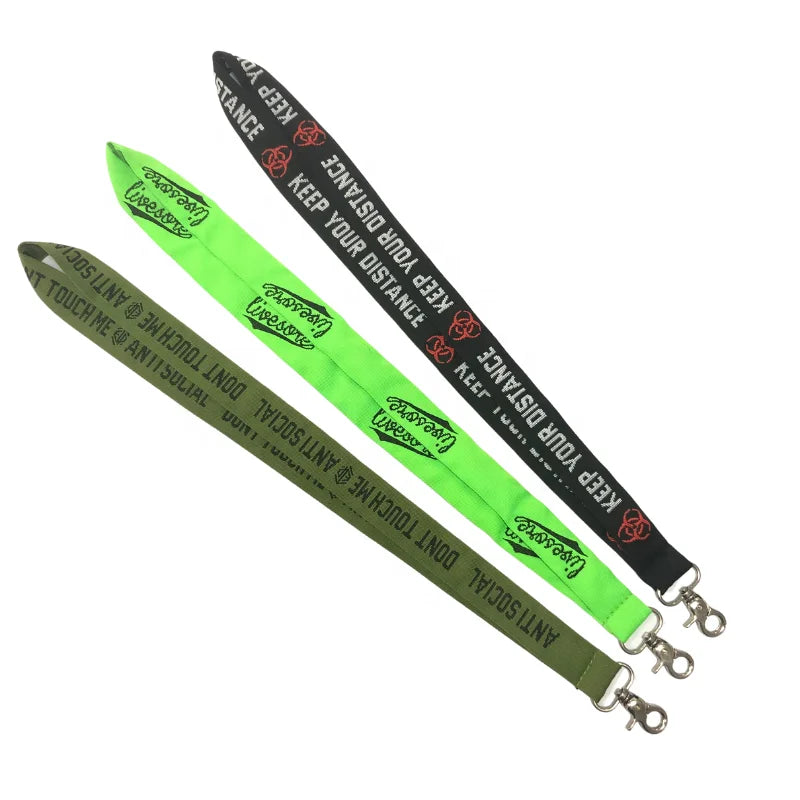 Hot Selling Two-Sided Jacquard Weave Polyester Keychain Lanyard Custom Logo Personalized Sports Design Accessorized Hook