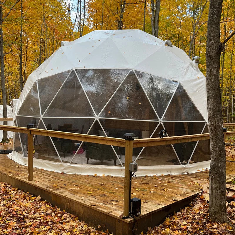 Glamping Tent Luxury Hotel Tents Geodesic Clear Pvc Dome House Tent for Small Event