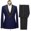 S8598F 2026 Hot Selling Black Lapel Two-Piece Wedding Banquet Grooms Suit Plus Size Single-Breasted Closure Men's Suit Se