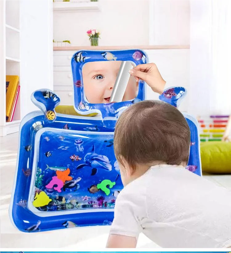 Water Mat Toys Inflatable Tummy Time Leakproof Water Play Mat
