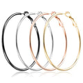 Bulk Wholesale Fashion Jewelry Stainless Steel Hoop Earring for Woman Plated Silver Color 697426