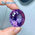 GRC Certified Natural Amethyst Purple Color Oval Shape Gems