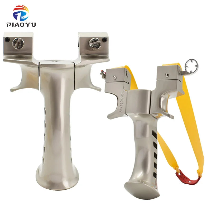 Powerful Zinc Alloy Bow Head and Aluminum Alloy Handle Slingshot Shooting Product for Outdoor Hunting Competition Entertainment