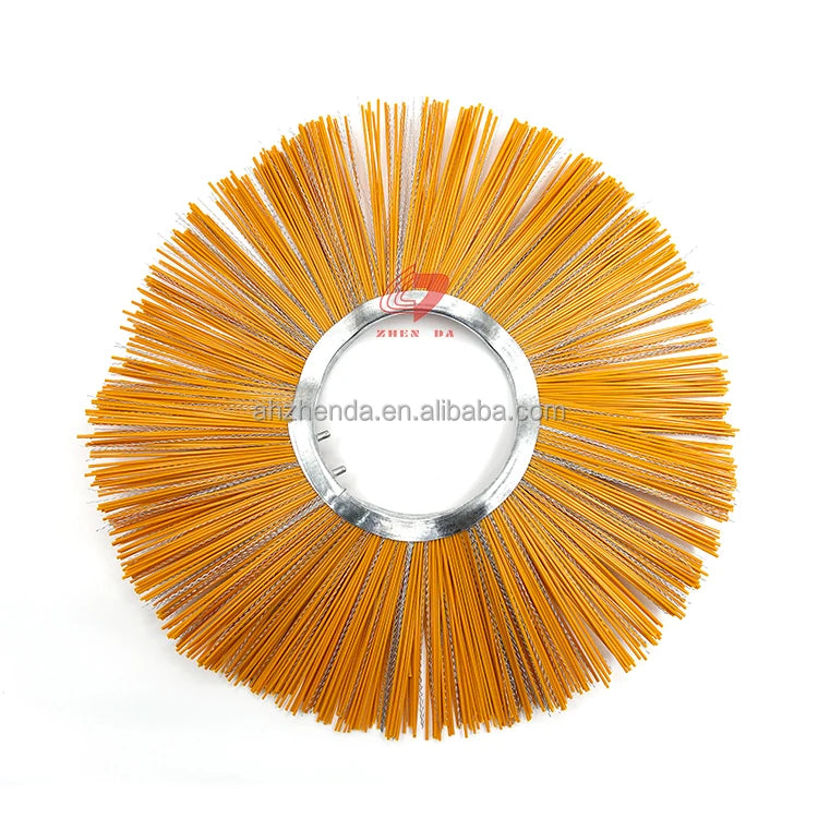 Factory Price Convoluted Steel Ring Street Roller Brush Sweeper Brush Snow Removal Water Sweeper Brush