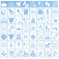56 Pieces 3 Inch Cute Onesie Stencil Mixed Animals Pattern Painting Stencils Reusable Baby Shower Cake Painting Stencils