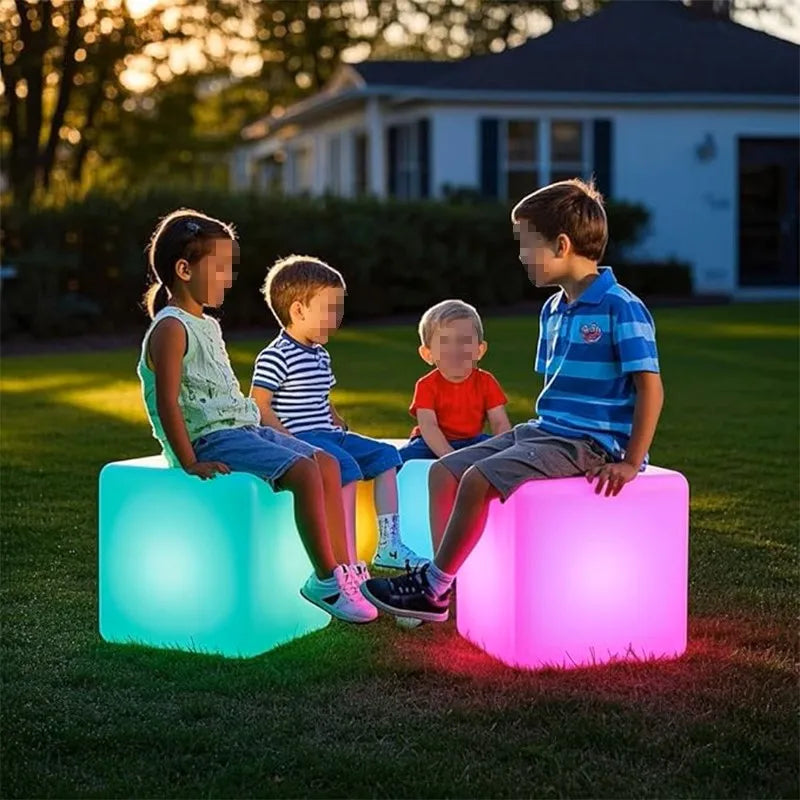 Exterieur Shisha Hookah Square Led Cube RGB 40x40x40 (cb400)