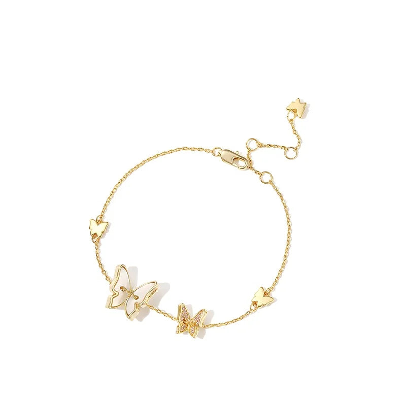 Custom Jewelry Gold Plated Alloy Jewelry  Butterfly Friendship Bracelets for Girls