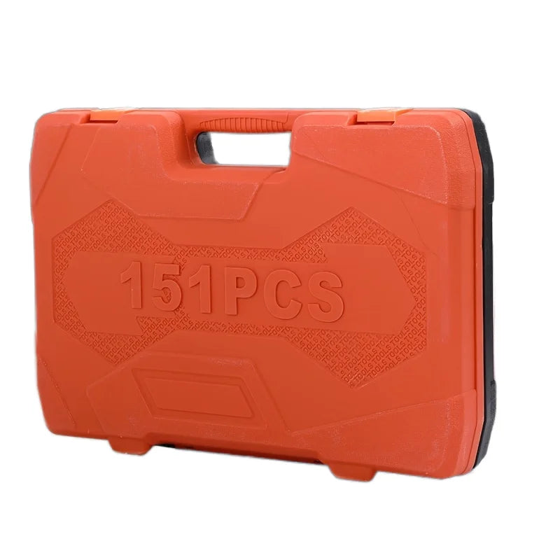 Industrial Grade 151pcs Auto Car Repair Tool Set Includes Wrench Socket Hand Tools Cutter Grinder OEM Hard Product Tool Sets