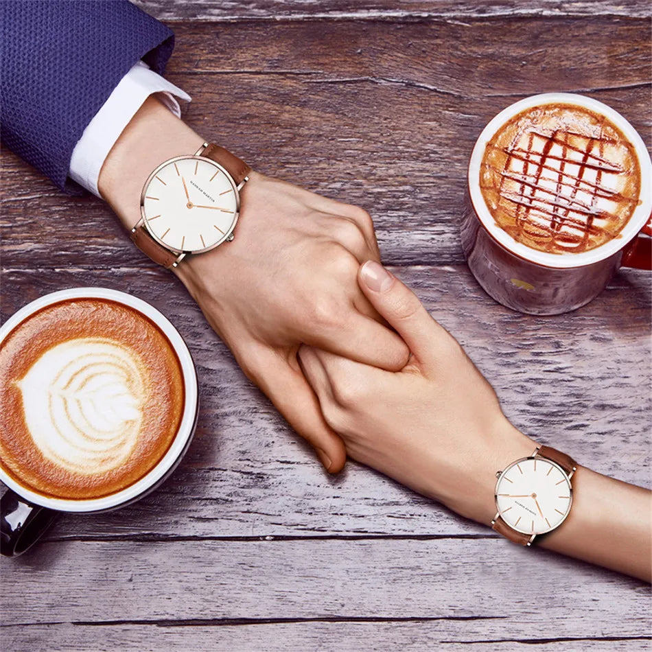 HANNAH CB01 Fashion Women Quartz Movement Leather Water Resistant Wristwatches Luxury WATCH