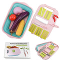 Customizable Logo Multifunctional Plastic Cutting Board Set Includes Collapsible Draining Basket for Fruit and Vegetable Use