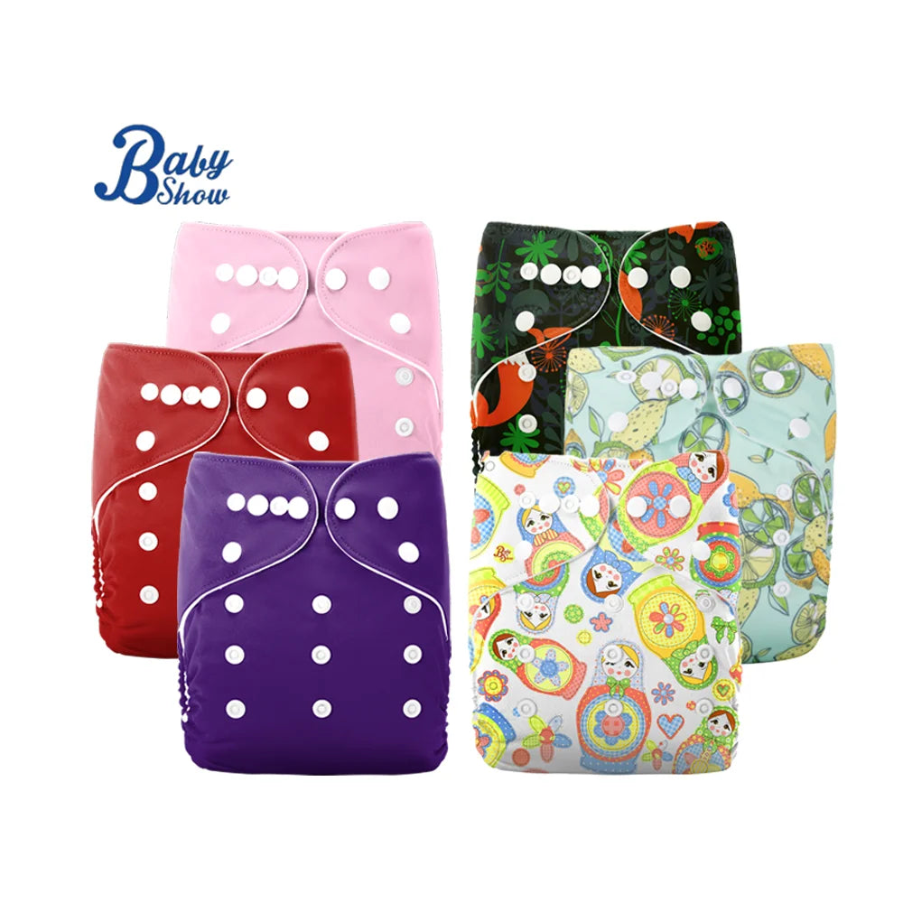 Factory Direct Adjustable 1-3 Years Old Baby Cloth Nappies Washable Waterproof Reusable Toddler Porket Diapers Printed Feature