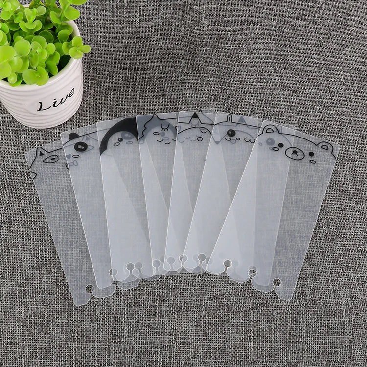 A5 7pcs/set Transparent Washi Tape Dispenser Masking Tape Sheets Board A6 Washi Tape Holder Subpackage Plate
