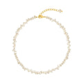 Irregular Necklaces Jewelry 18K Gold Plated Necklace Baroque Fresh Water Pearl Necklace