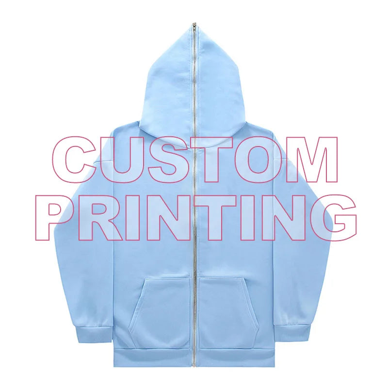 Hot Newly Design Casual Mens Cotton Sweatshirts Custom Logo Hoodies Men's Graphic Full Zip Hoodies