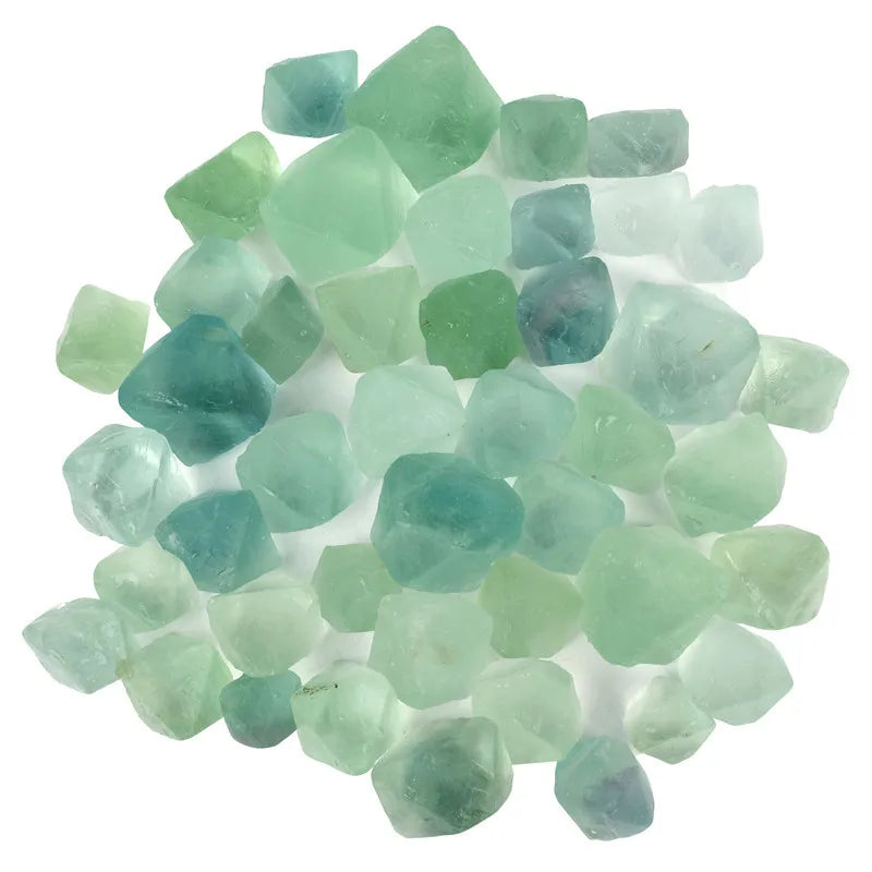 Natural Raw Ore Fluorite Polyhedral Crushed Stone Small Pieces of Raw Material Mineral Crystals Original Bare Stone