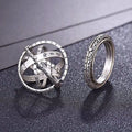 Gold Astronomical Ring for Women Ball Mood Rings Creative Complex Rotating Cosmic Letter Finger Ring Men Fashion Jewelry Gifts
