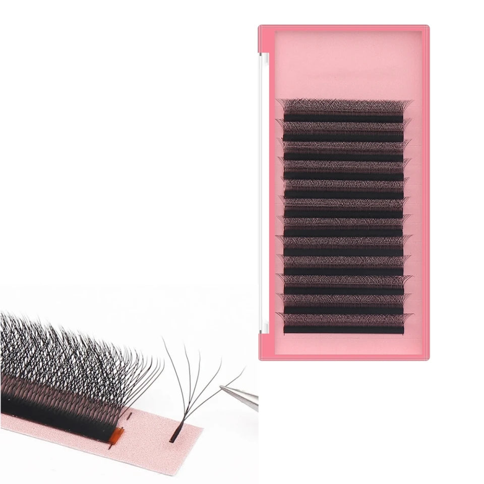 Custom Private Label Custom Box Wholesale Price 8-15mm 5D W Shape Lashes Eyelash Extension