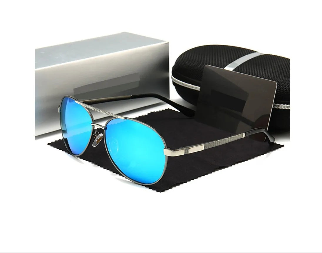 New UV400 Metal TAC Red Designer Luxury Polarized Driving Sunglasses for Men