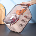 OWNSWING Fruit Containers for Fridge Food Organizator With Lid and Removable Strainer BPA-Free Food Storage Containers